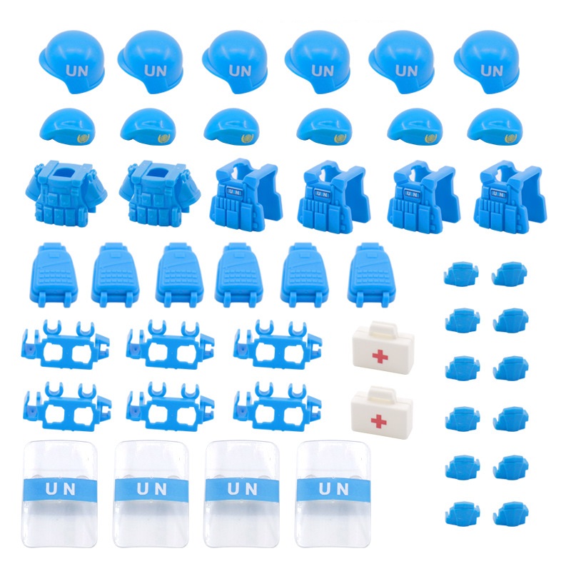 Lego Minifigure Holder - UN penjaga perdamaian Forc baret anti