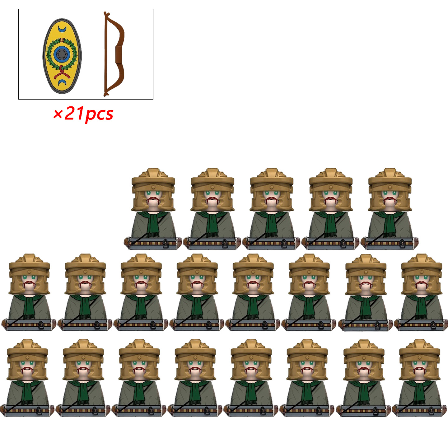 Lego Minifigure Holder - 21 Buah MOC Kreatif Abad Pertengahan